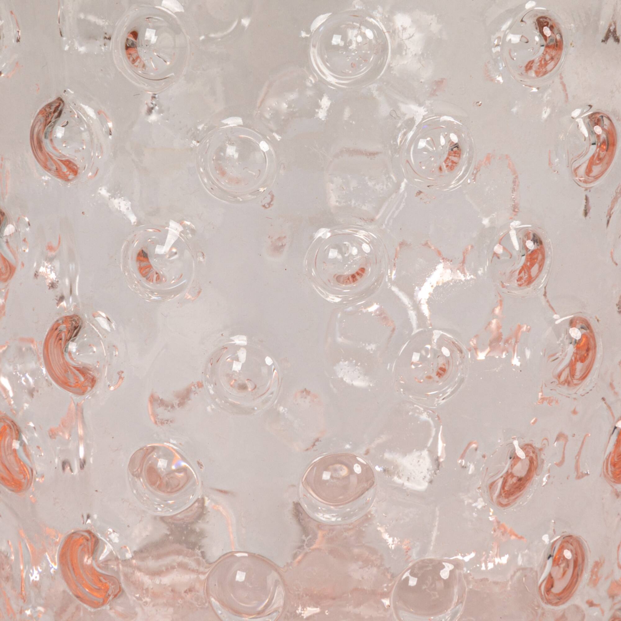 Hello Honey® Pink & Gold Hand-Blown Glass & Stainless Steel Hobnail Cocktail Shaker